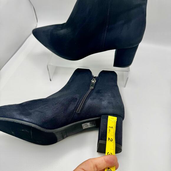 AQUATALIA WOMEN KAYLANI BLUE SUEDE OFFICE DRESS CUTOUT ANKLE BOOT  10.5 - Picture 11 of 12